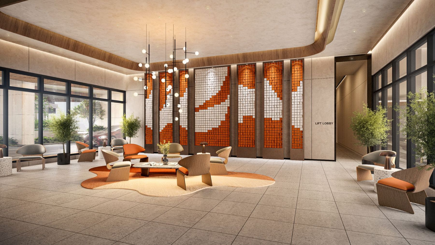 Residential lobby lounge