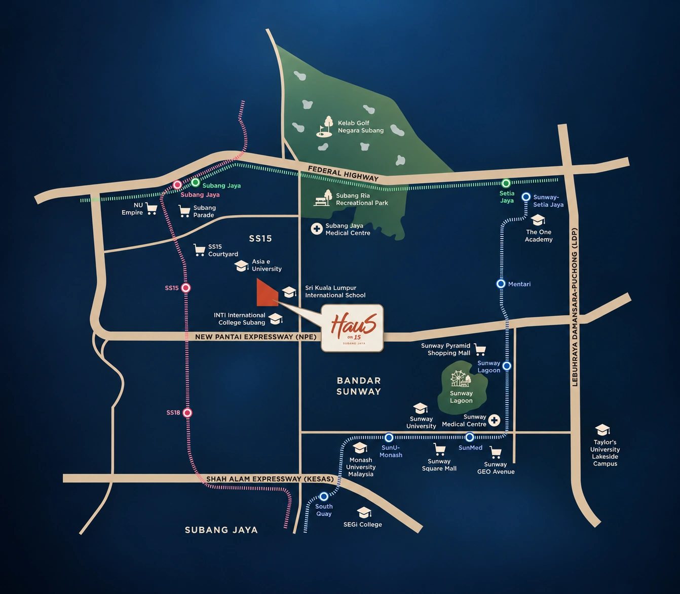 Haus on 15 location map — Subang Jaya SS15