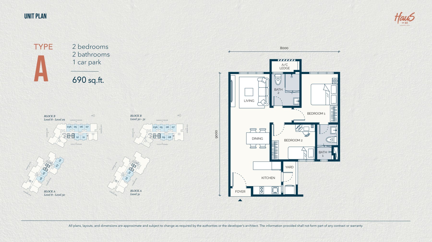 Type A floor plan